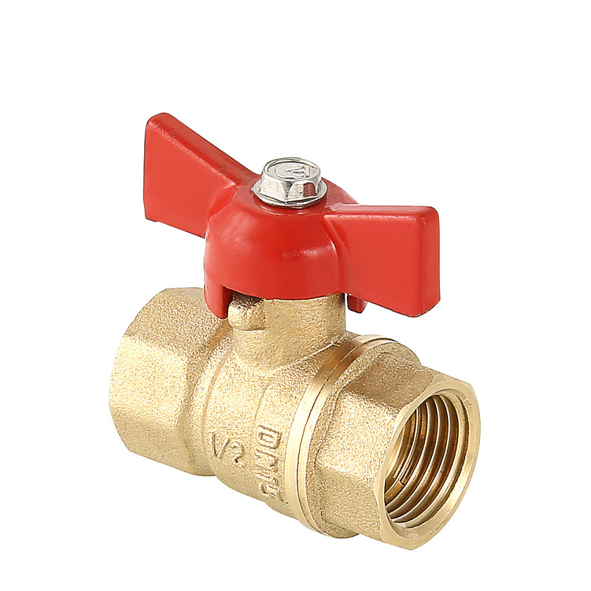 Кран шаровый 1/2'' в/в, ручка бабочка,   Стандарт латун 