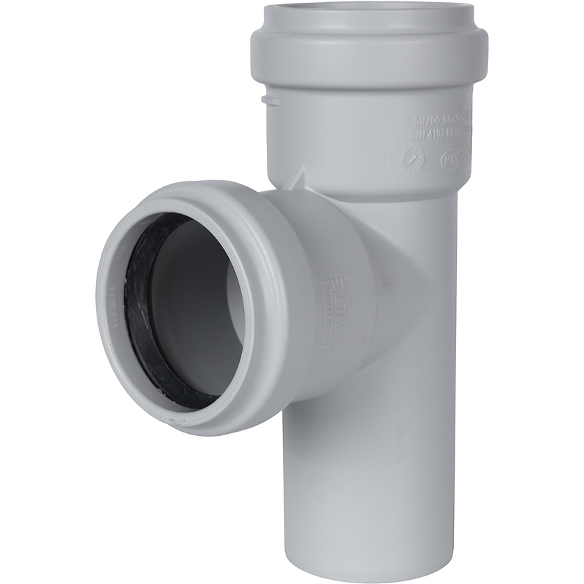 Тройник 58x58/87,5° канализационный бесшумный STOUT  