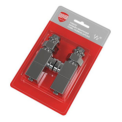 Комплект для радиаторов 1/2" осевой хром CUBE RTE 56.003 Royal Thermo (2шт) 				