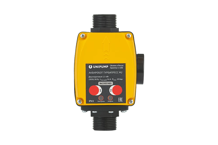 Блок управления насосом ТУРБИПРЕСС М2 (0,5-9 бар) двухпороговый UNIPUMP 