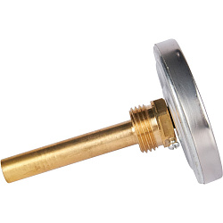 Термометр бим. 1/2"  Ду63 120С с погружной гильзой 75мм ROMMER