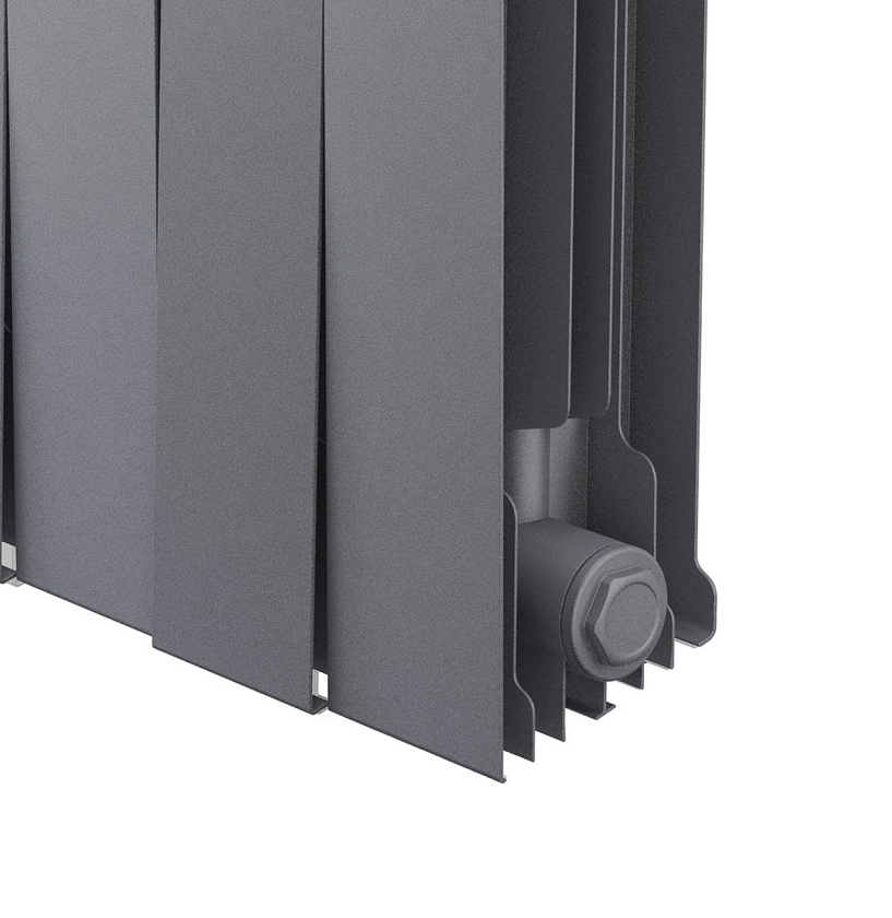 Радиатор биметаллический PIANOFORTE 300/8 секций серебро ROYAL THERMO