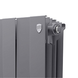 Радиатор биметаллический PIANOFORTE 500/6 секций серебро ROYAL THERMO