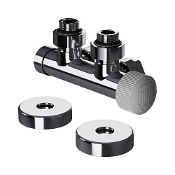 Узел нижнего подключения радиаторов 1/2" угловой Хром Design Pro М30х1,5 Royal Thermo Узел нижнего подключения радиаторов 1/2" угловой Хром Design Pro М30х1,5 Royal Thermo