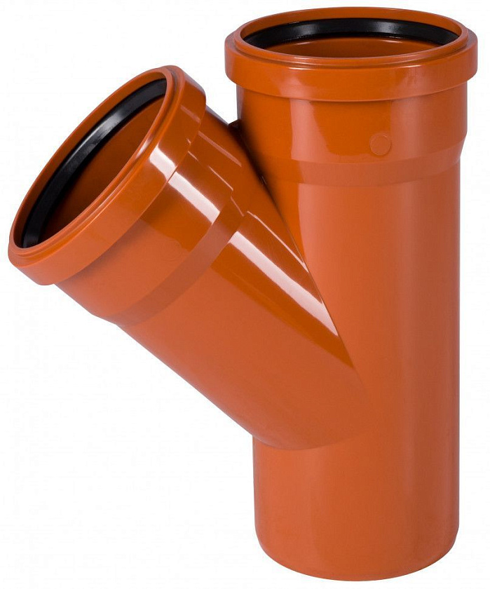 Тройник канализационный 110/110/45 оранжевый Ostendorf   