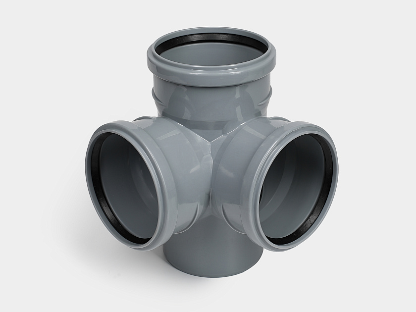 Крестовина канализационная 110/110/110/87 двухплоскостная Контур