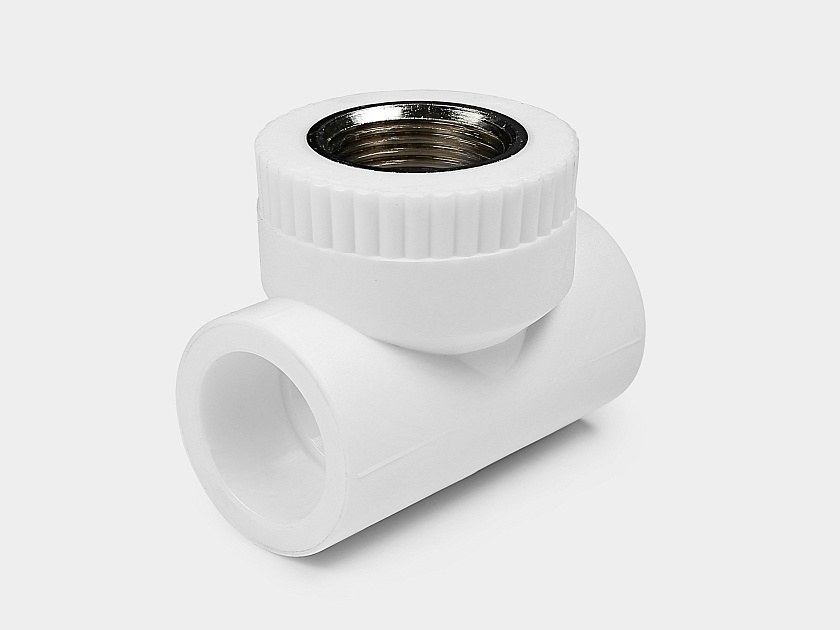 Тройник 32х1/2" ВР ППР белый Контур