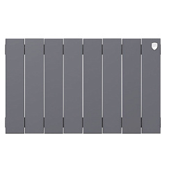 Радиатор биметаллический PIANOFORTE 300/8 секций серебро ROYAL THERMO